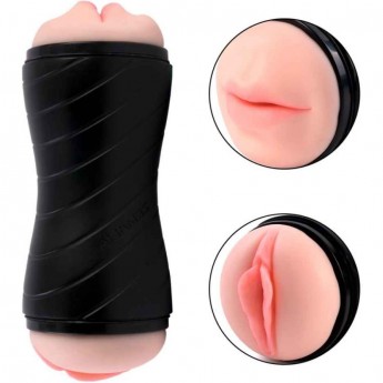 Двухсторонний мастурбатор вагина и ротик в тубе SVAKOM GINA