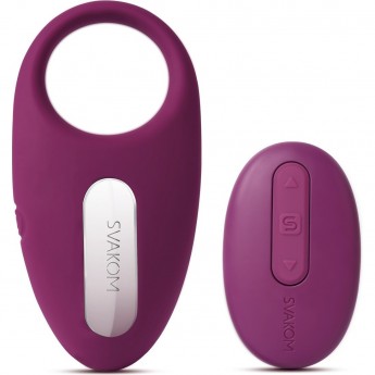 Эрекционное кольцо с вибрацией и пультом SVAKOM WINNI VIOLET